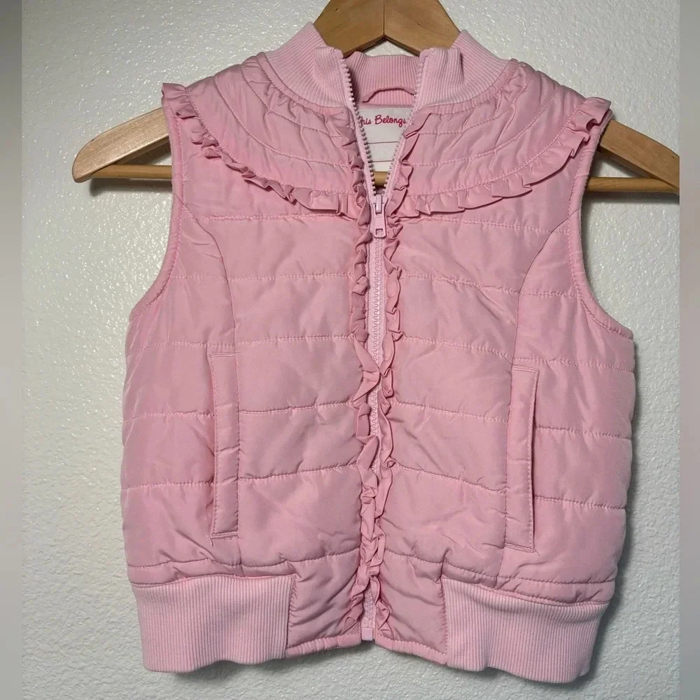 Gymboree Pink Ruffled Puffer Vest Size 7/8 | fall | winter | outdoors | girly